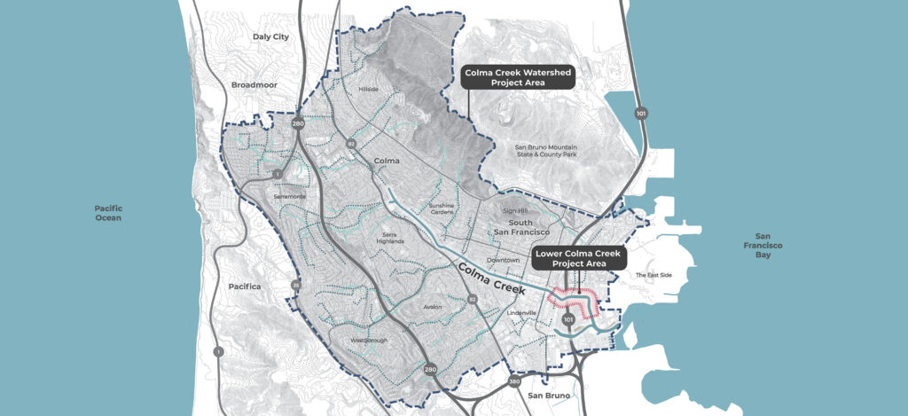 Colma Creek Watershed Map