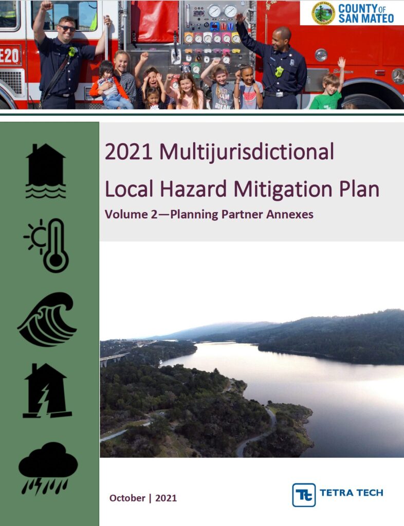 Cover page of San Mateo County's 2021 Multijurisdictional Local Hazard Mitigation Plan