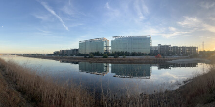 A panoramic view of the Bayfront Canal & Atherton Channel Flood Protection and Ecosystem Restoration Project